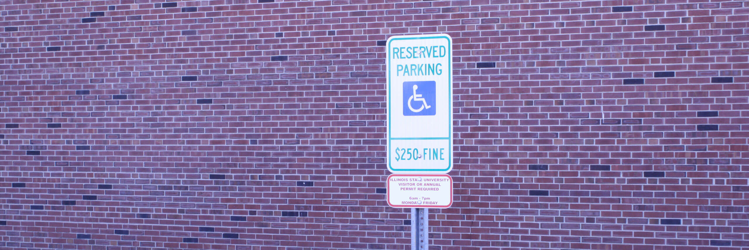 Photo of Accessible parking sign.